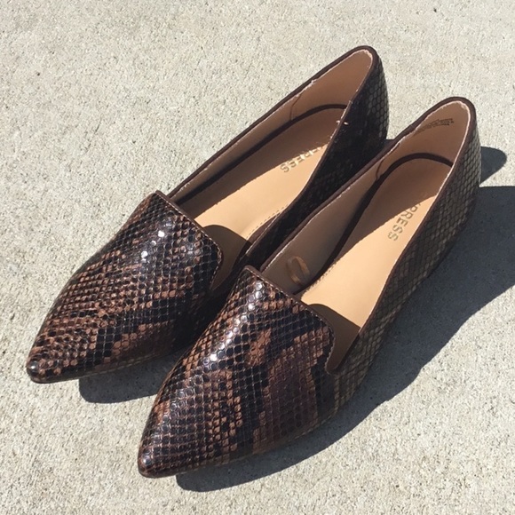 Express Shoes - Express brown and tan snakeskin shoes. Women’s size 7. New with tags